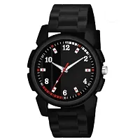 Stylish Black Metal Analog Watches For Men-thumb1