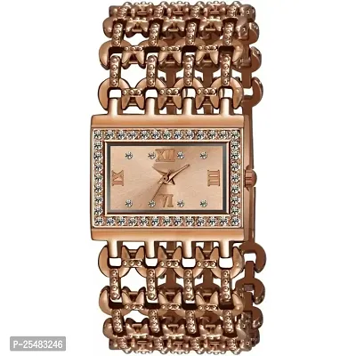 Medboo Brown Dial Rect Brown Patto Girls and Women Watch-thumb2