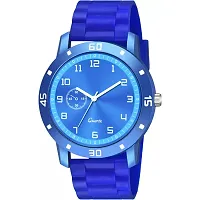 Stylish Blue Metal Analog Watches For Men-thumb1