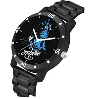 Medboo Black Chap Dial Cash Bumper Pu Men And Boys Watch-thumb2