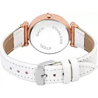 Medboo Black Star Dial Rose Rl Cash Leather White Belt Analog Women and Girls Watch-thumb3