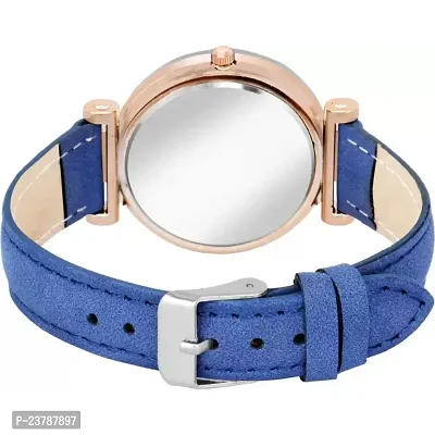 HRV Blue Slim Dial Leather Belt Women Watch  Girls-thumb2