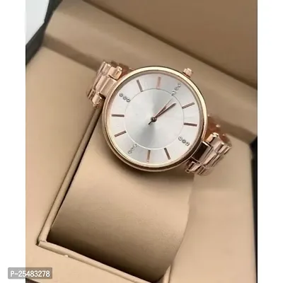 Medboo Silver Dial Rose Metal BD Belt Analog Women Watch