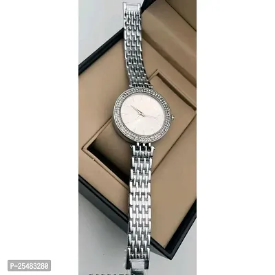 Medboo Silver Diamond BD Metal Girls and Women Watch-thumb2