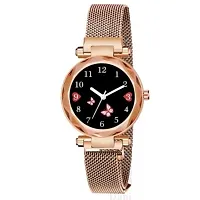 Medboo RoseGold Megnet Analog Women and Girls Watch-thumb1