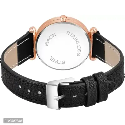 HRV Queen Dial Black Leather Belt  Watch For Girls-thumb4