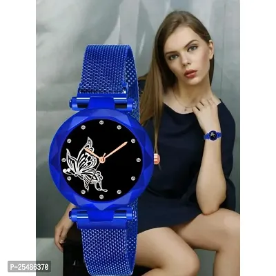 Medboo Blue Cash Megnet Blue Analog Women and Girls Watch-thumb0