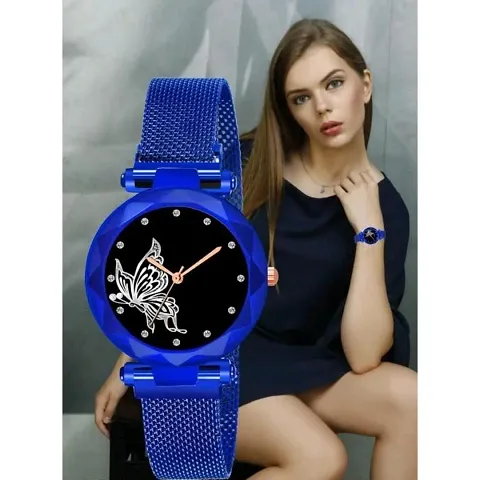 HRV Design Bty Dial Megnet Belt Girls and Women Analog Watch