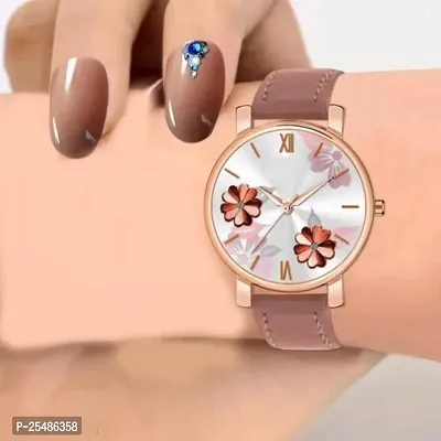 Medboo ladies Pink Leather Analog Women and Girls Watch