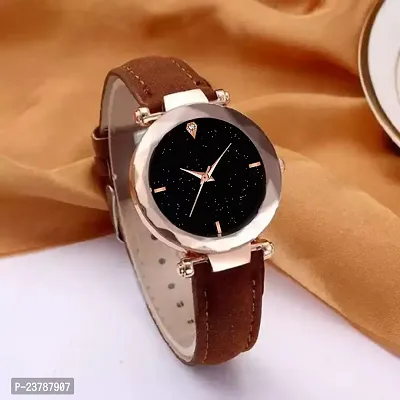 HRV  Brown DESIGNER LEATHER BELT Women WATCH-thumb2