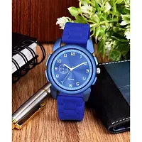 Stylish Blue Metal Analog Watches For Men-thumb1