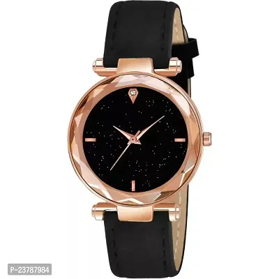 HRV New Stylish Black Leather Belt  Watch