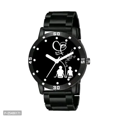 Medboo Black Couple Dial Cash Bumper Pu Men And Boys Watch-thumb2