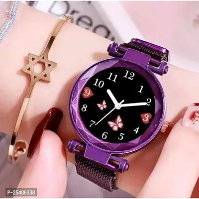 Medboo Purple Megnet Analog Women and Girls Watch-thumb0