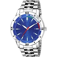 Medboo Tri Blue Dial Metal Men and Boys Watch-thumb1