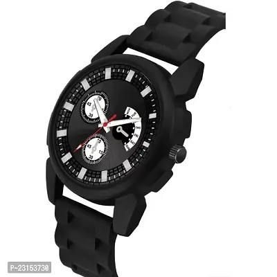 Stylish Black Metal Analog Watches For Men-thumb2