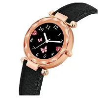 Medboo Black Dial Best Look Black Girls and Women Analog Watch-thumb2