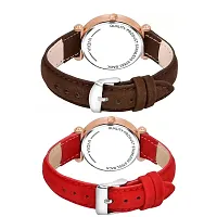 Medboo Black Birds Dial Brown And Blue Leather Belt Analog Women and Girls Watch-thumb2