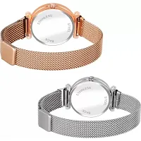 Medboo Rose And Bty Dial Rose and Silver Megnet Belt Girls and Women Analog Watch-thumb2