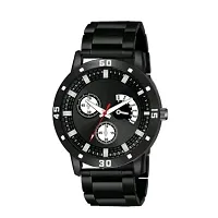 Stylish Black Metal Analog Watches For Men-thumb1