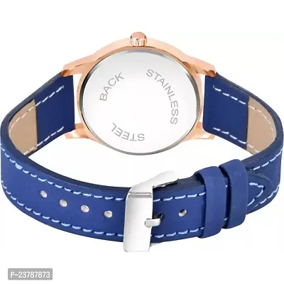 HRV Queen Dial Blue Leather Strap Watch For Girls-thumb4