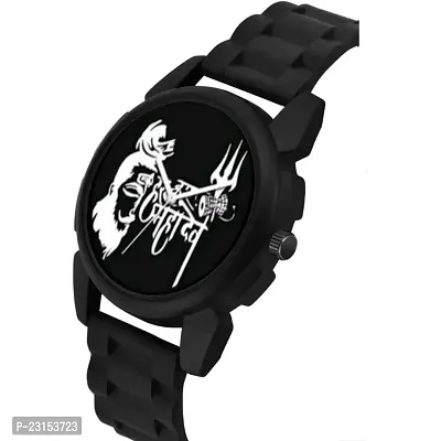 Stylish Black Metal Analog Watches For Men Watch With Bracelet-thumb2