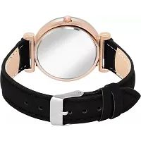 HRV Black Slim Dial Leather Belt Women Watch-thumb3