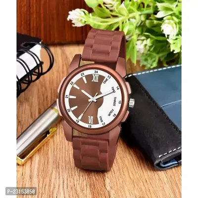 Stylish Brown Metal Analog Watches For Men-thumb0