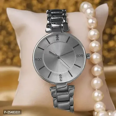 Medboo Silver Dial Silver Metal BD Belt New Women Watch-thumb0