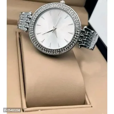 Medboo Silver Diamond BD Metal Girls and Women Watch