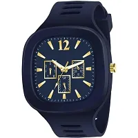 Medboo Blue Crono Sport Square PU Men and Boys kids Watch-thumb1