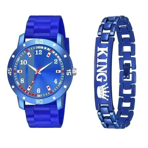 Trendy Av Pati Pu And King Bracelet Men Watch