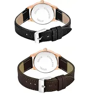 Medboo Black Roman Dial Black and Brown Leather Belt Combo Women and Girls Watch-thumb2