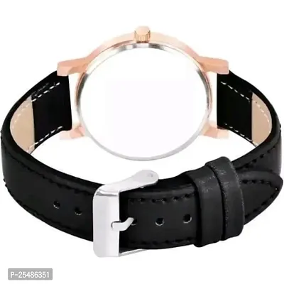 Medboo Black Round Leather Belt Analog Women and Girls Watch-thumb4