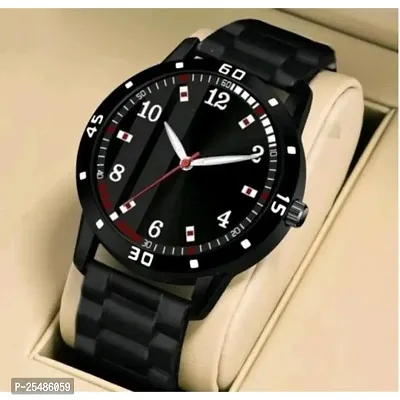 Medboo Black 126 Dial Cash Bumper Pu Men Analog Men And Boys Watch-thumb0