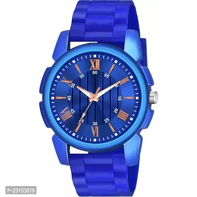 Stylish Blue Metal Analog Watches For Men-thumb2