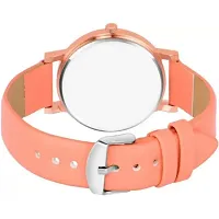 Medboo Orange Leather Flower Pint Dial Analog Women and Girls Watch-thumb3