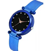 Medboo Diamond 12 Dial Blue Pu Meg Cash Girls and Women Analog Watch-thumb2