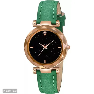 HRV LUXURY STYLISH GREEN ROUND  Women Watch