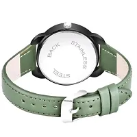 Medboo New Queen Dial Diamond Black Cash Green Belt Women and Girls Watch-thumb2