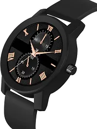 Medboo Black Dial Black Cash Smart Pu Belt Men And Boys Watch-thumb1