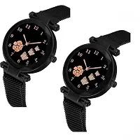 Medboo Black Megnet Combo Analog Women and Girls Watch-thumb1