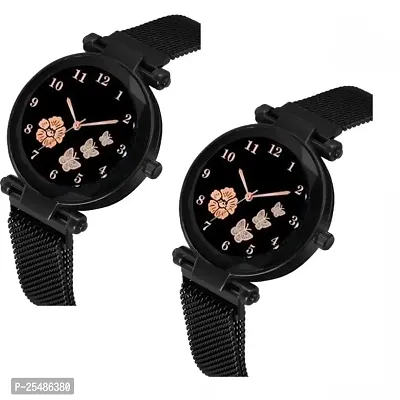 Medboo Black Megnet Combo Analog Women and Girls Watch-thumb2