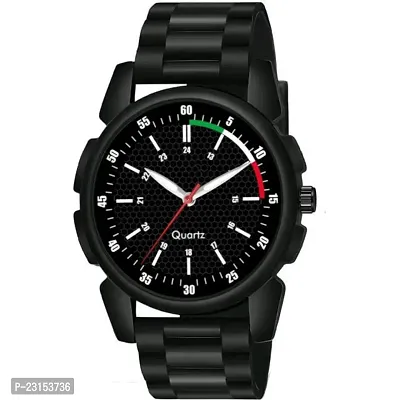 Stylish Black Metal Analog Watches For Men-thumb2