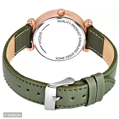 Medboo Green Leather Belt Meena Green Dial RL Girls and Women Analog Watch-thumb3