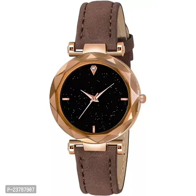 HRV  Brown DESIGNER LEATHER BELT Women WATCH-thumb0