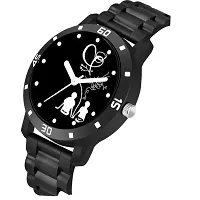 Medboo Black Couple Dial Cash Bumper Pu Men And Boys Watch-thumb2