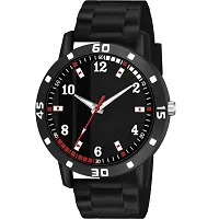 Medboo Black 126 Dial Cash Bumper Pu Men And Boys Watch-thumb1