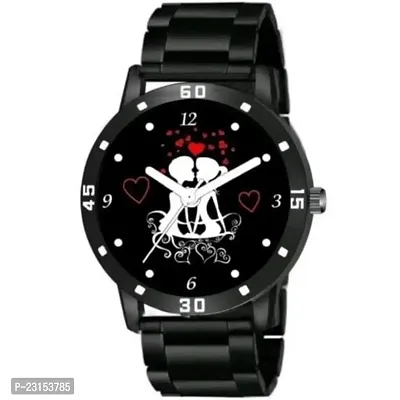 Stylish Black Metal Analog Watches For Men-thumb2