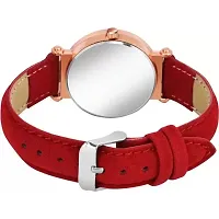 HRV New Stylish Red Leather Belt  Watch-thumb2